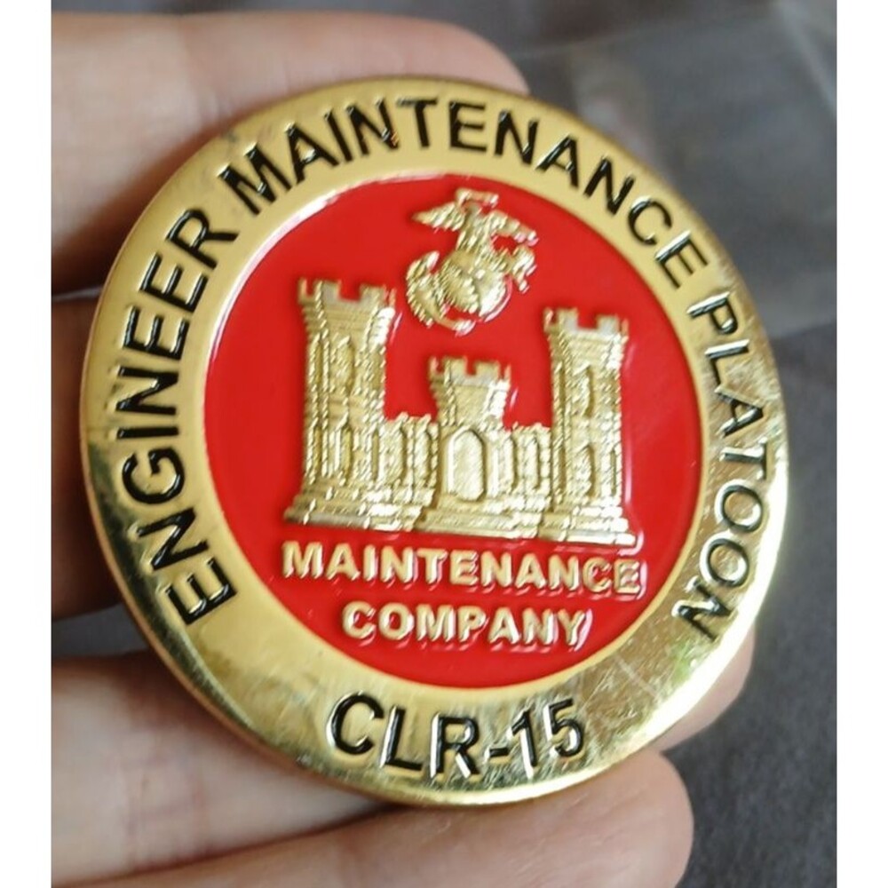 Usmc clr-15 Engineer Maintenance Platoon Afghanistan oef 10.1 Challenge Coin